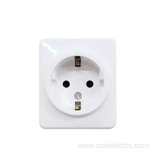 1Gang Schuko Power Outlet With Shutter Surface Mounted